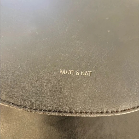 Matt & Nat Black Vegan Leather Backpack with Top Handle - Picture 5 of 8
